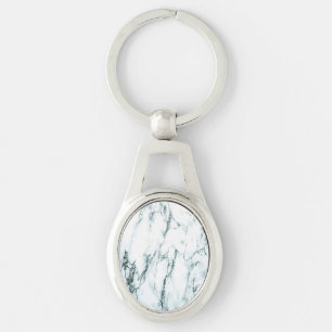 Porte-clés Marbre aspect veiné turquoise foncé