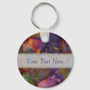 Porte-clés Marbre de chalcopyrite de minerai de paon