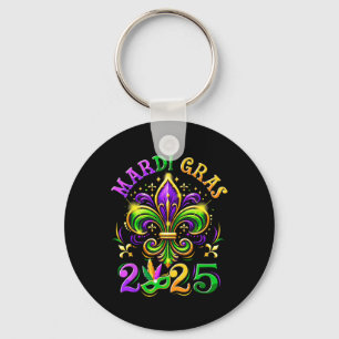 Porte-clés Mardi Gras 2025 Fleur De Lis Hommes Femmes Enfants
