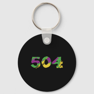 Porte-clés Mardi Gras 504 Nola Retro New Orleans Tee Fleur De