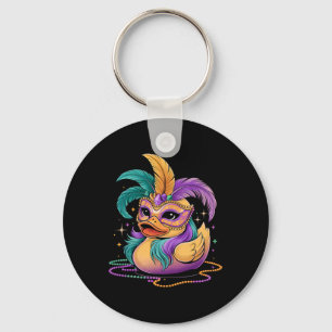 Porte-clés Mardi Gras Caoutchouc Canard Costume de fête Masqu