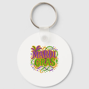 Porte-clés Mardi Gras Carnaval Fat Tuesday Crochet à la Main