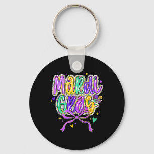 Porte-clés Mardi Gras Coquette Bow Gros Mardi New Orleans Ki