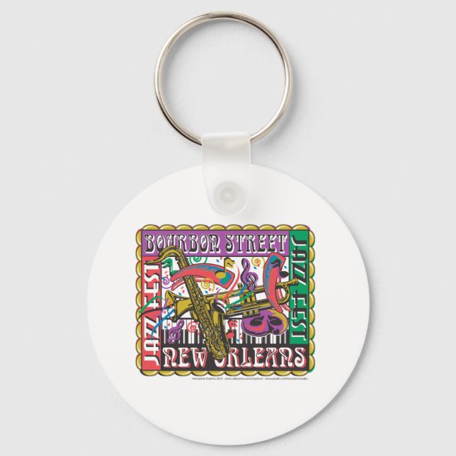 Porte-clés Mardi Gras de la Nouvelle-Orléans (Recto)