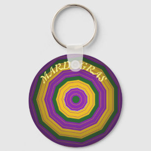Porte-clés Mardi Gras, motif mandala coloré