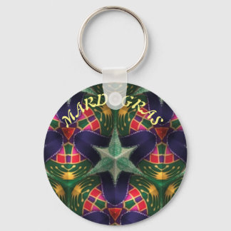 Porte-clés Mardi Gras, motif mandala coloré