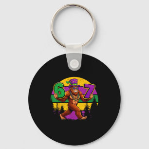 Porte-clés Mardi Gras Six Seven 6 7 Mème Bigfoot Sasquatch Bo