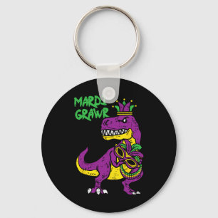 Porte-clés Mardi Grawr T-rex Dino Toddler Enfants Mardi Gras