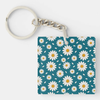 Porte-clés Marguerite blanche - Motif Nature