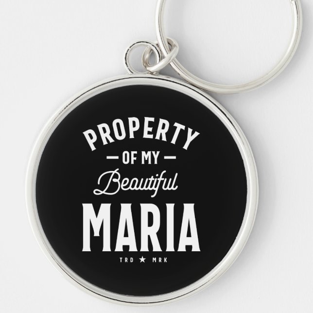 Porte-clés Maria Nom personnalisé Anniversaire Cadeau (Devant)