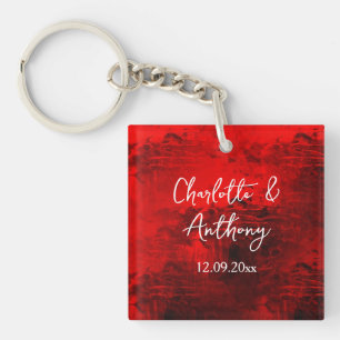 Porte-clés Mariage Creative Abstrait Artwork rouge