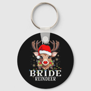 Porte-clés Mariage de Noël la famille de rennes de la mariée
