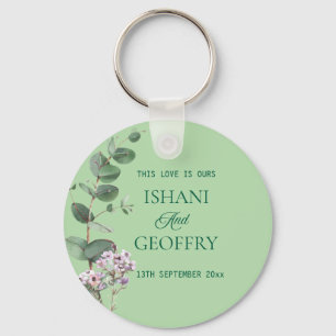 Porte-clés Mariage de verdure de feuilles d'eucalyptus