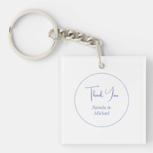 Porte-clés Mariage Élégant minimaliste Merci classique