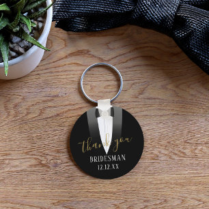 Porte-clés Mariage Merci Bridesman Tuxedo Porte - clé