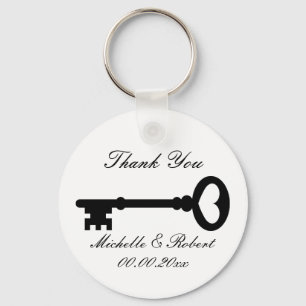 Porte-clés Mariage merci porte - clés avec clé vintage