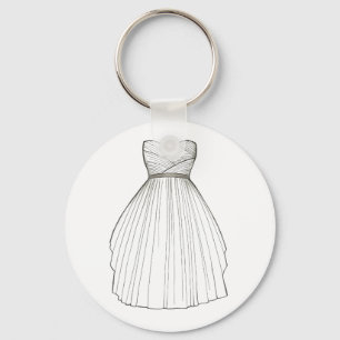 Porte-clés Mariage robe Gown Fête des mariées Porte - clé