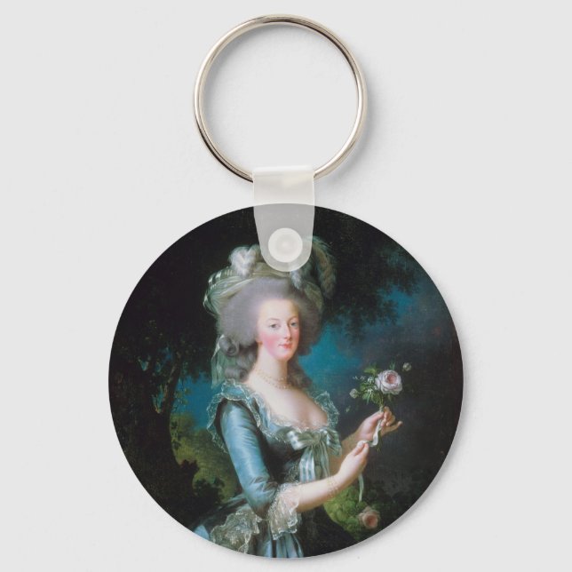 Porte-clés Marie-Antoinette avec la Rose par Elisabeth Lebrun (Recto)