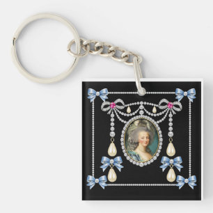 Porte-clés Marie Antoinette Inspirée Carte Reine de France