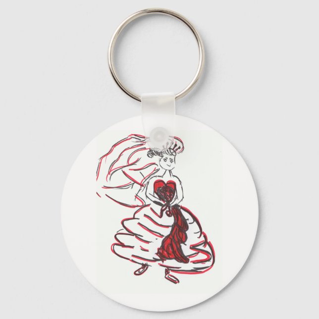 Porte-clés Mariée de la Saint Valentin (Recto)
