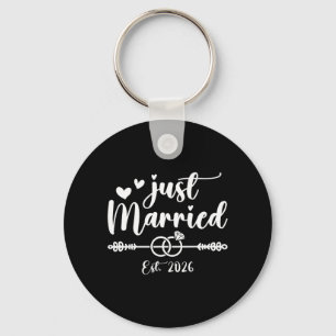 Porte-clés Mariés à peine 2026 Mariée Marié Mariage Fiançaill