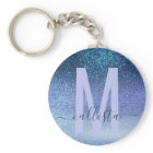 Marine Pastel Blue Triple Parties scintillant Ombr