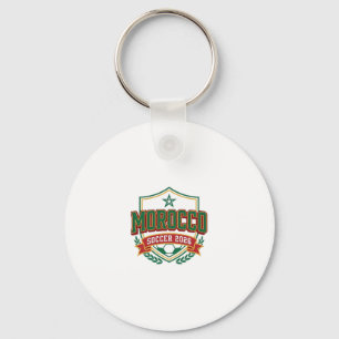 Porte-clés Maroc Football 2026 Football Gras Pays Typographie
