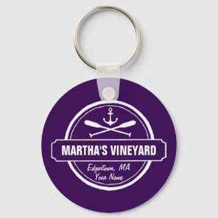 Porte-clés Martha’s Vineyard MA port d’ancrage nautique perso