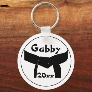 Porte-clés Martial Arts Basic Black Belt Keychain
