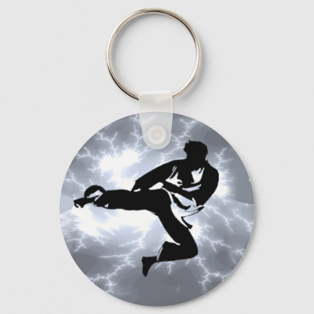 Porte-clés Martial Arts Silver Lightning man (Recto)