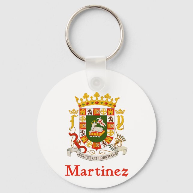 Porte-clés Martinez Bouclier de Porto Rico (Recto)