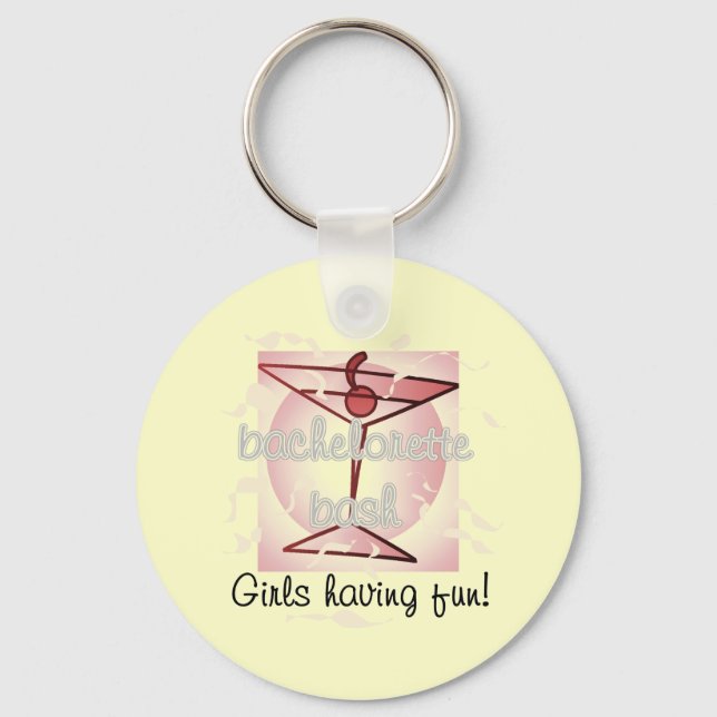 Porte-clés Martini Bachelorette Tshirts et cadeaux Bash (Recto)