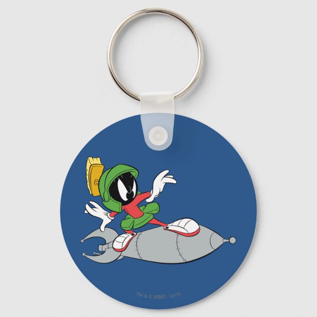 Porte-clés MARVIN MARTIAN™ Riding Rocket (Recto)