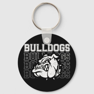 Porte-clés mascotte d'esprit scolaire Bulldogs fan de sport v