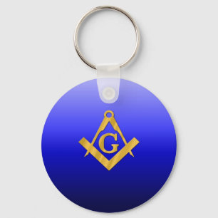 Porte-clés Mason Masonic avec bleu dégradé