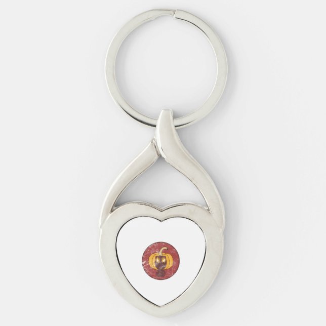 Porte-clés Masque à gaz citrouille Design Halloween (Devant)