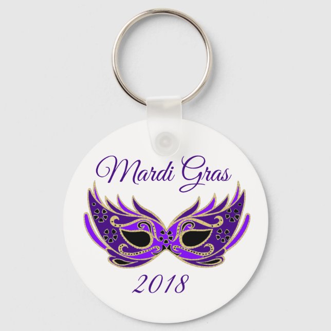Porte-clés Masque Mardi Gras 2018 (Recto)