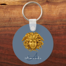 Masque Medusa Or Chic Couture Monogramme Bleu Ardo