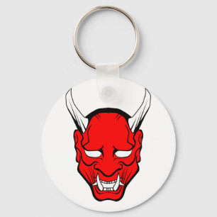 Porte-clés Masque rouge japonais Hannya