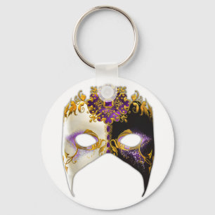 Porte-clés Masque vénitien : Améthyste Bijou pourpre