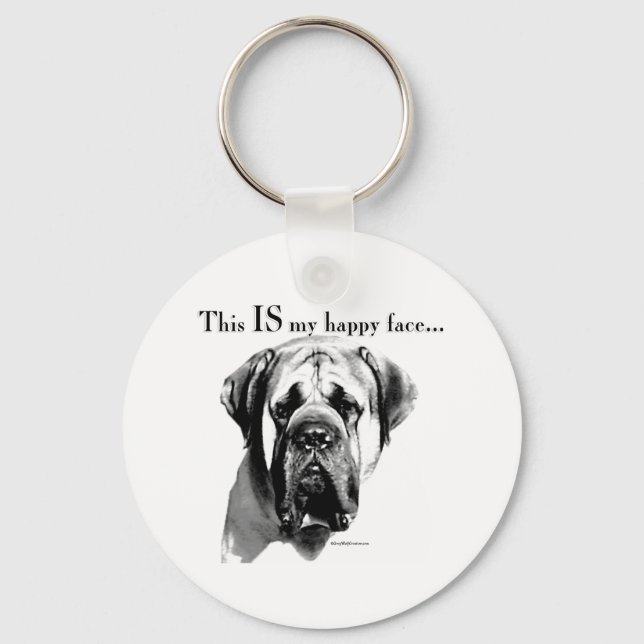 Porte-clés Mastiff Joyeux visage (Recto)