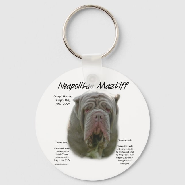 Porte-clés Mastiff napolitain (tawny) (Recto)