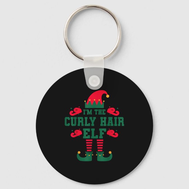 Porte-clés Matching Family I'm The Curly Hair Elf Christmas  (Recto)