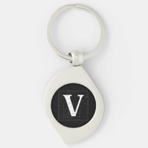 Porte-clés Math Monogramme - Lettre V