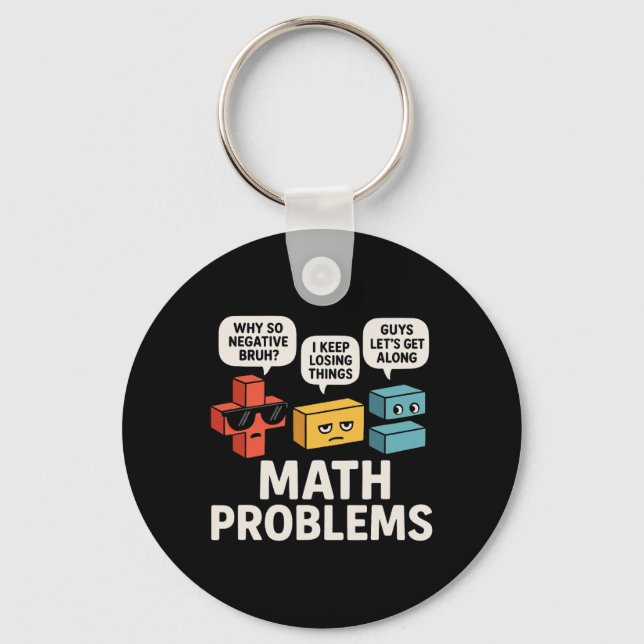 Porte-clés Math Problems Symbols Funny Teacher Byck To School (Recto)