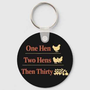 Porte-clés Mathématiques de poulet Trop de poulets Humour de
