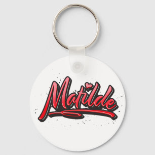 Porte-clés Matilde red Heart Graffiti