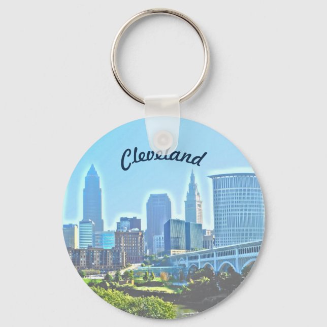 Porte-clés Matin Cleveland Ohio Porte - clé (Recto)