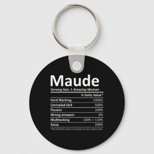Porte-clés Maude Nutrition Nom Personnalisé Drôle de Noël 