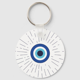 Porte-clés mauvais œil (bleu)